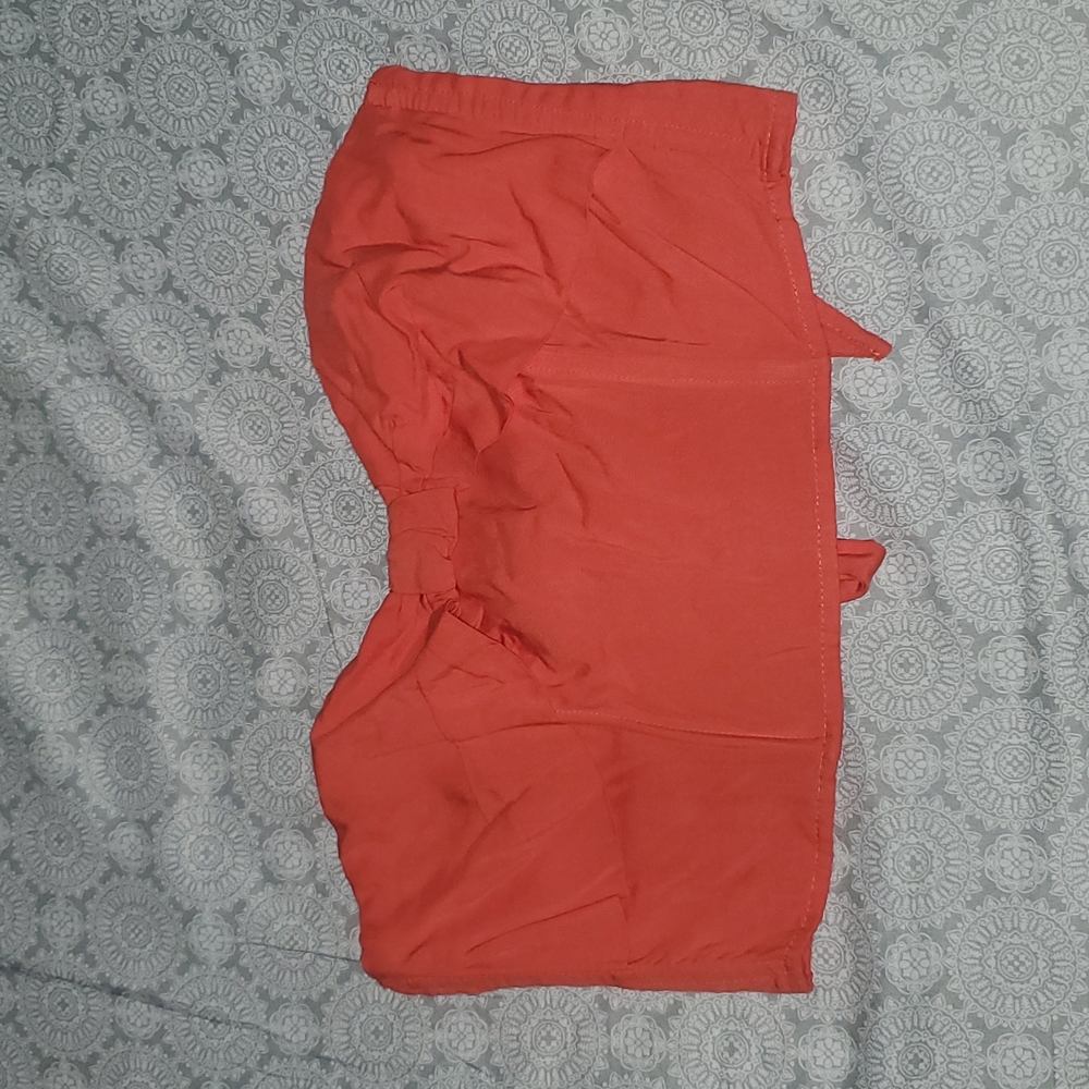 Mind Code, Small, Orange, Corset crop top